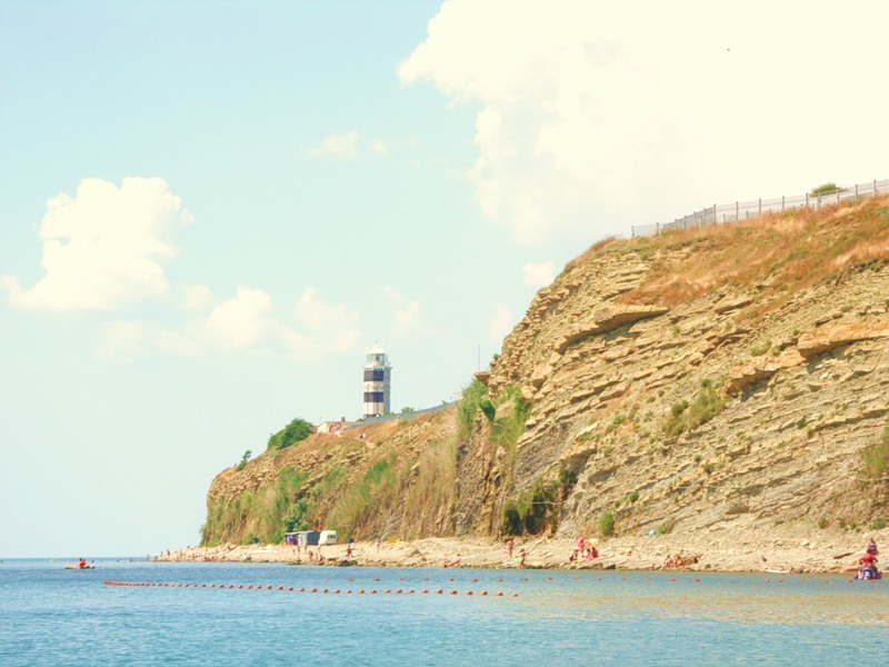 Анапа пляж в районе маяка